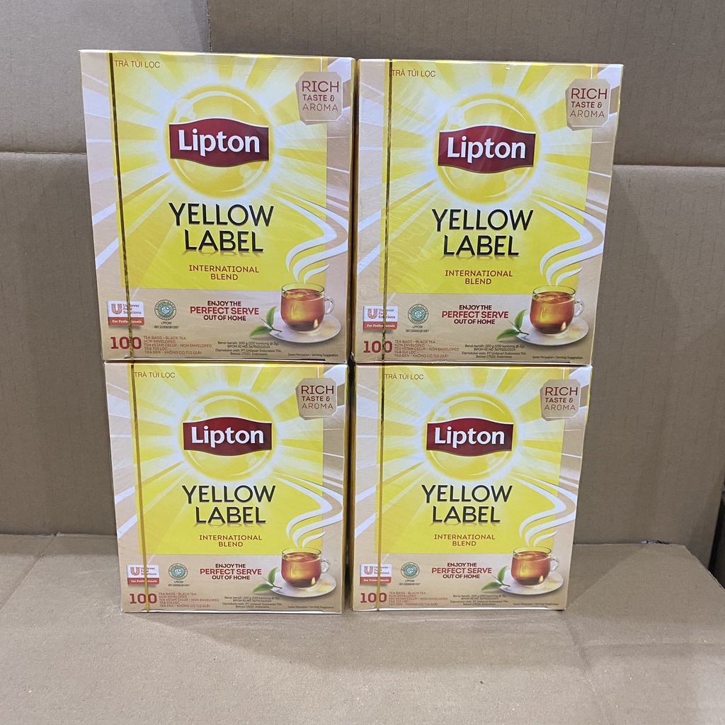 Trà Nhúng Lipton Nhãn Vàng 100 Gói