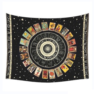 Thảm treo tường Khăn trải bài Tarot Họa tiết Lá bài Tarot in màu nhiều kích thước