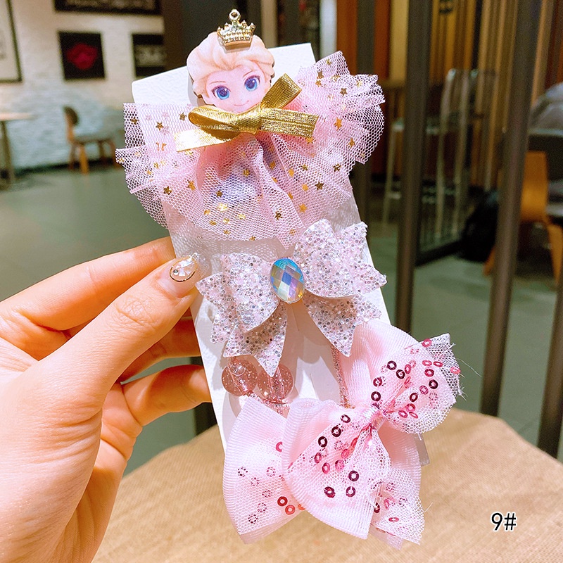 Set Kẹp Tóc Công Chúa Elsa Dễ Thương Cho Bé Gái