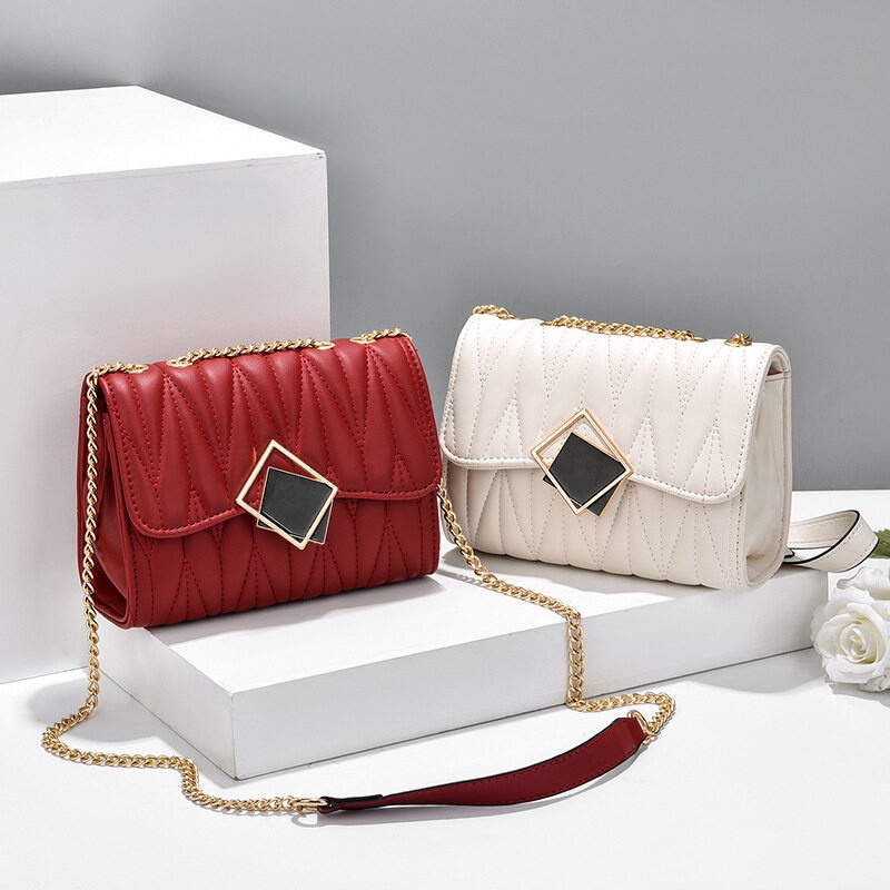 MISCHA Túi Đeo Chéo Vai Bằng Da PU Màu Trơn Thời Trang Sành Điệu Cho Nữ