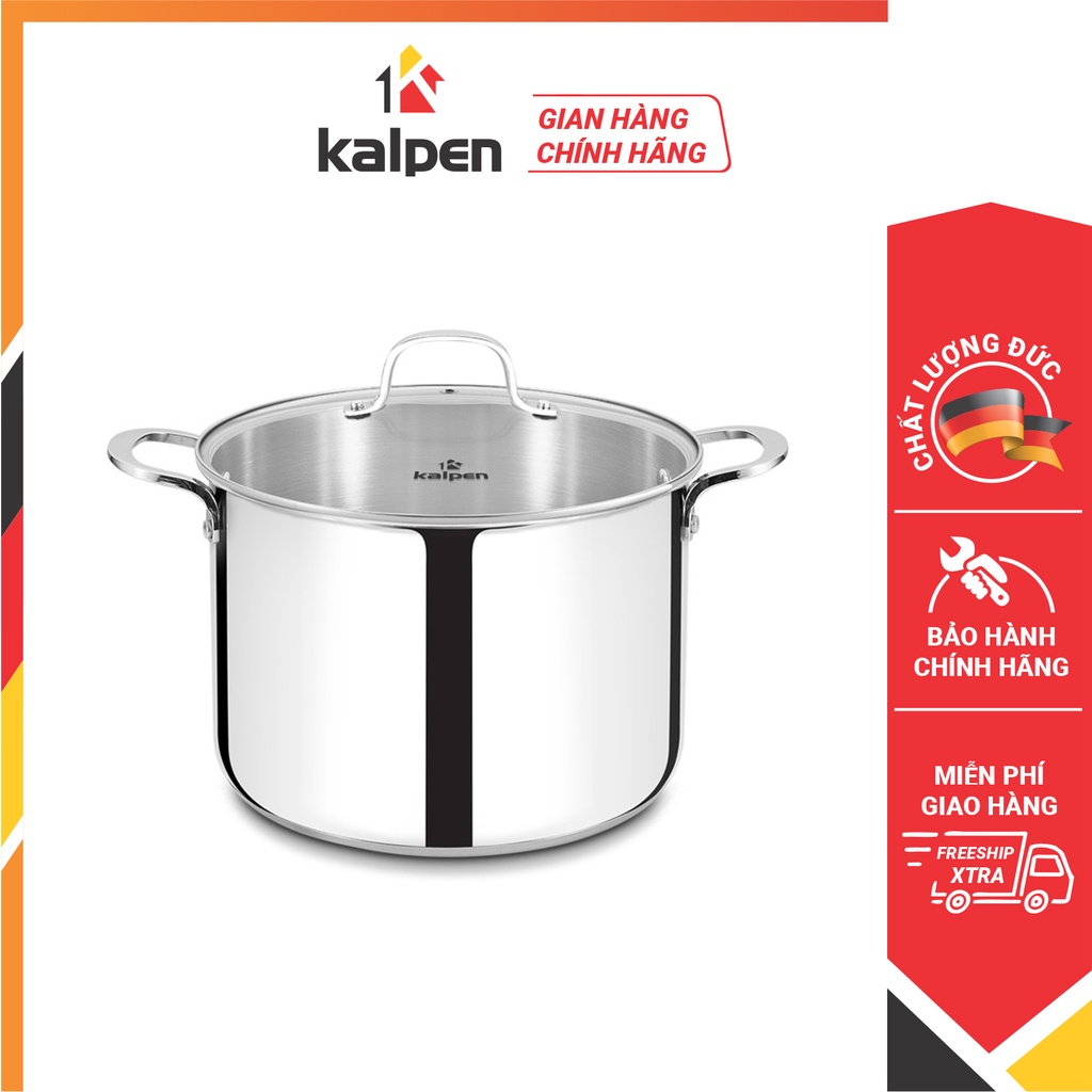 NỒI LUỘC GÀ INOX CAO CẤP 5 ĐÁY TỪ KALPEN SHINER SIZE 28CM DUNG TÍCH 11L Chính Hãng