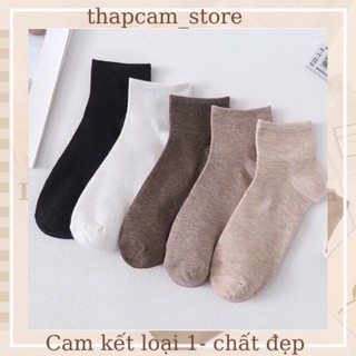 TẤT BASIC ĐEN TRẮNG NGẮN CỔ