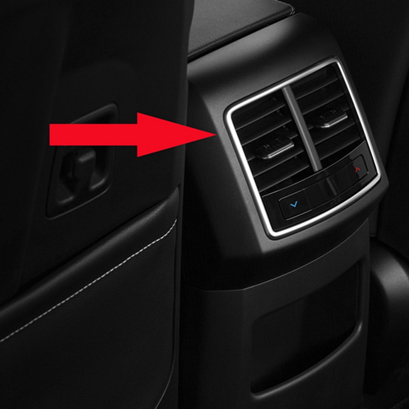 Hộp tựa tay bằng sợi carbon phía sau khung thông gió phía sau miếng dán trang trí cho kia sportage nq5 2021 2022