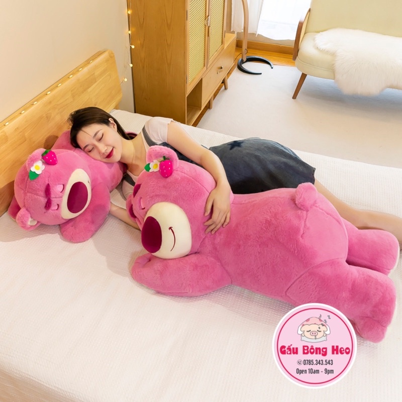 Gấu Bông Tai Dâu Lotso Nhồi Bông , Hàng Cao Cấp