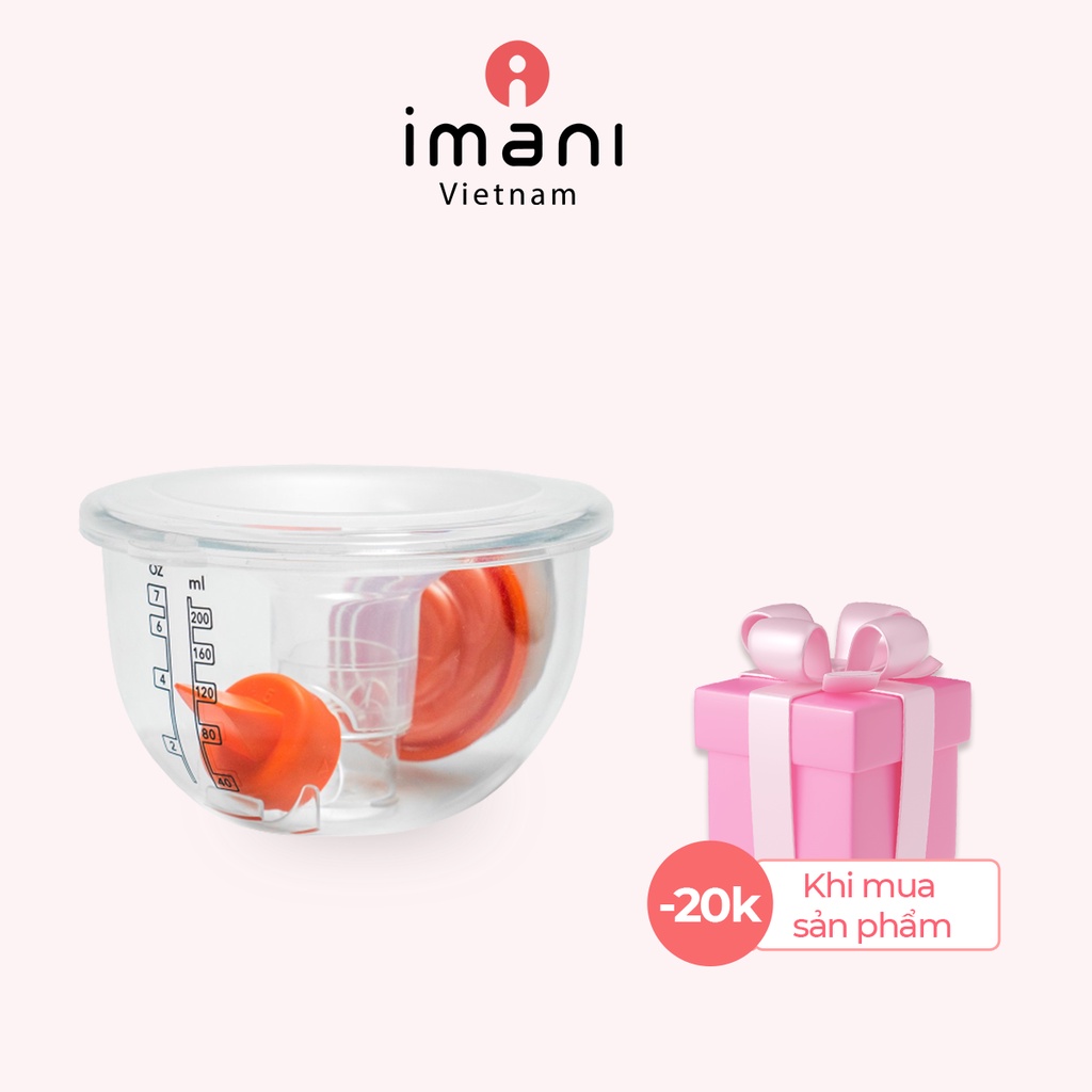 Cốc hút sữa rảnh tay IMANI hands free cup set cốc hứng sữa phụ kiện cho mẹ chất liệu silicon