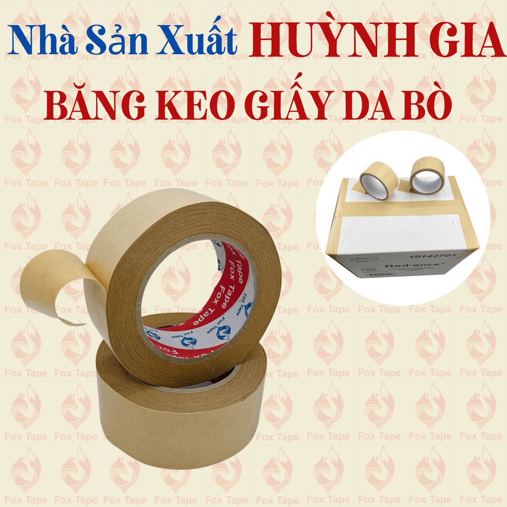 Băng keo giấy nâu da bò trơn 24mm và 48mm