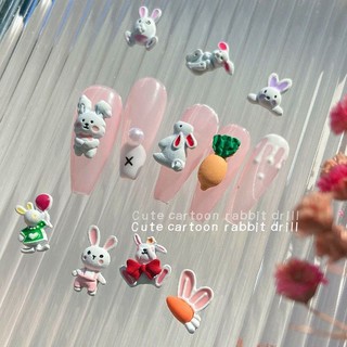 charm thỏ nail gắn móng mới