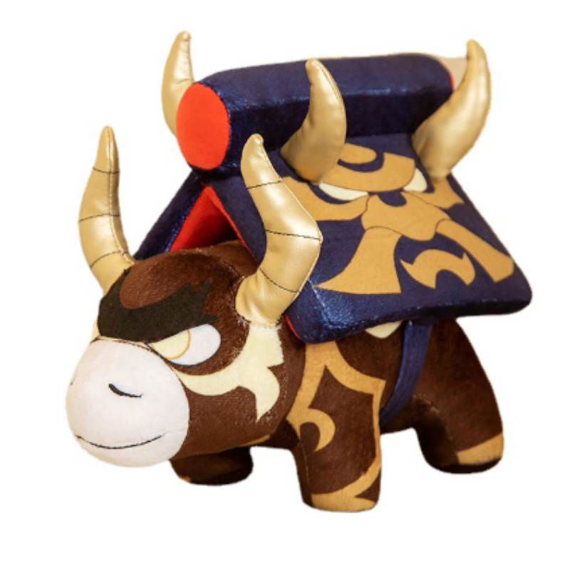 Búp Bê Nhồi Bông Hình Bò Sữa Arataki Rock Plushie Itto Genshin Làm Quà Giáng Sinh