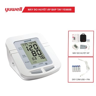 Máy đo huyết áp bắp tay điện tử Yuwell YE660B bảo hành chính hãng 5 năm