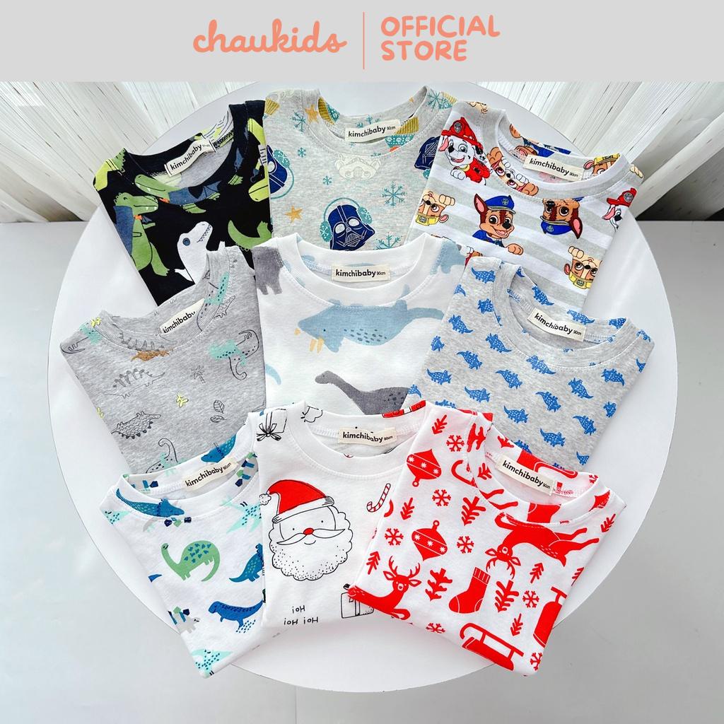 Bộ Dài Tay Cotton Borip Bé Trai Vải Dư Xịn Hoạ Tiết Khủng Long, Đồ Bộ Thu Đông Cho Bé Mặc Nhà MKMTD2220