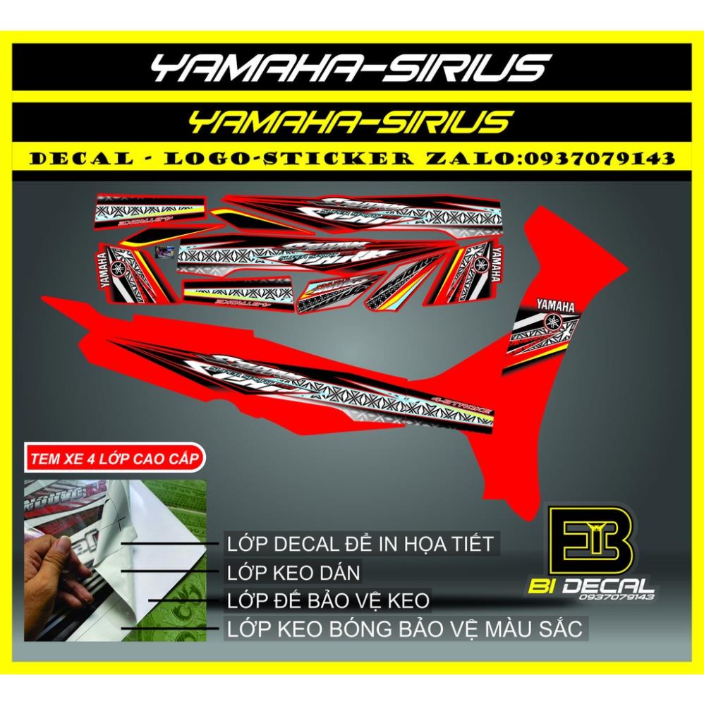 DECAL PVC 5 LỚP CHẤT LƯỢNG CAO Tem rời Sirius 004
