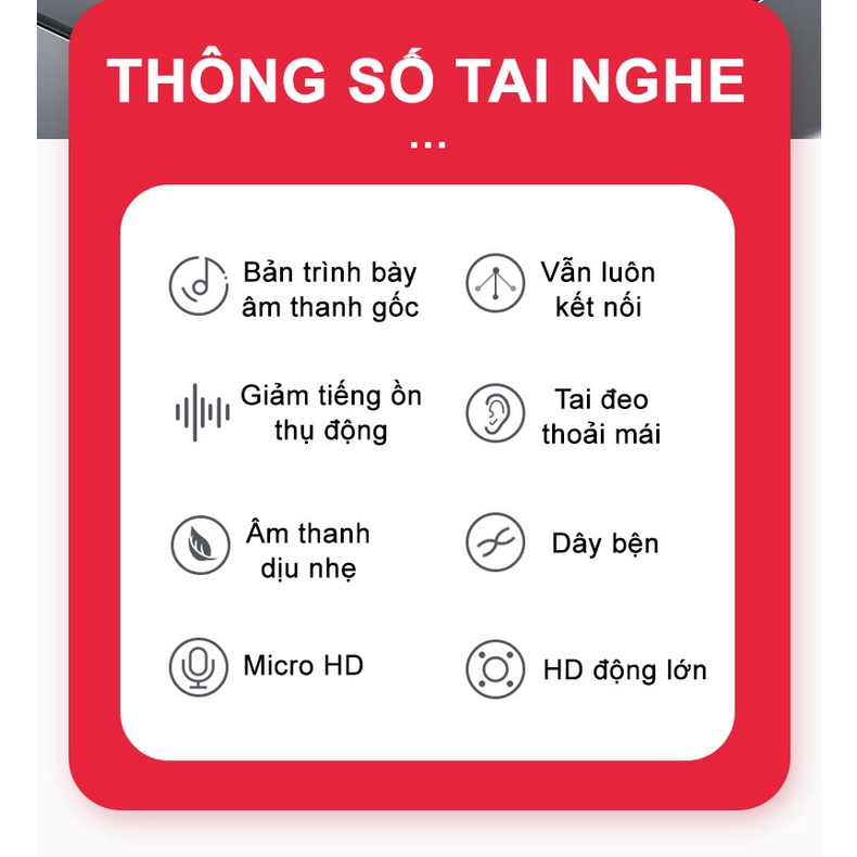 Tai Nghe Nhét Tai  X2  Âm Thanh Hifi Sống Động ,bass hay Tích Hợp Micrô Chống Ồn Tốt Housing Có Thể thay thế