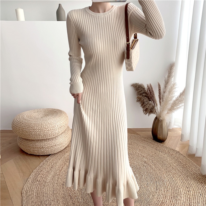 Váy đầm len dáng dài đẹp kiểu váy đuôi cá, hàng quảng châu loại 1