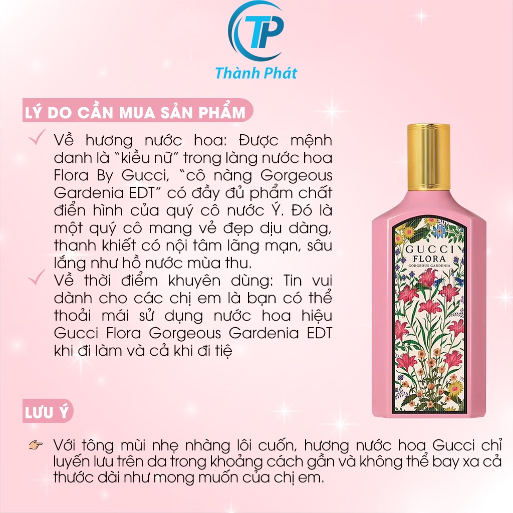 Nước hoa nữ 𝐆𝐮𝐜𝐜𝐢 𝐅𝐥𝐨𝐫𝐚 Gorgeous Gardenia EDP 2021 - Thế giới ngàn hoa