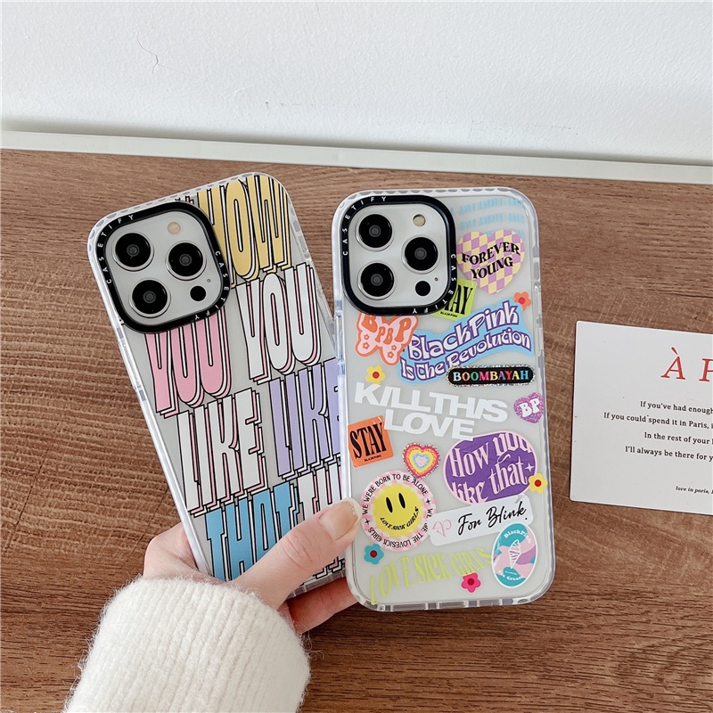 Ốp Điện Thoại TPU Silicon Chống Sốc Hình Nhóm Nhạc BLACKPINK Cho iPhone 14 12 13 11 Pro Max