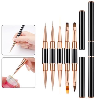 Cọ vẽ móng 2 đầu-set 5 cây