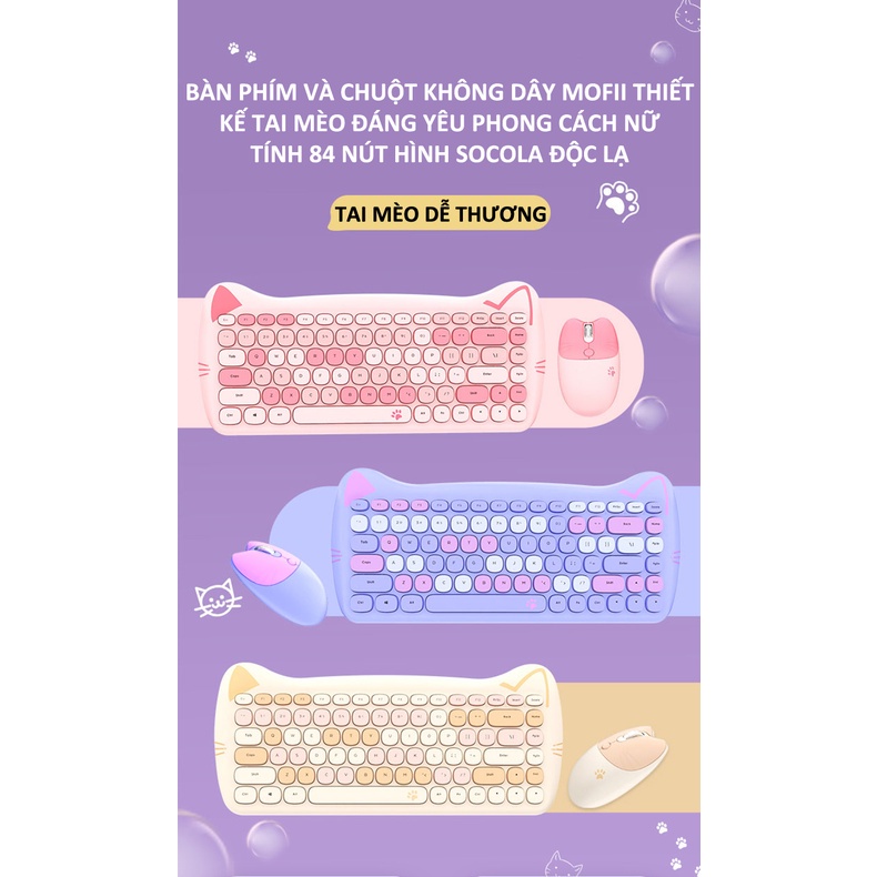 Chuột hồng không dây Wireless - Chuột máy tính không dây dễ thương cute hình thú đối thủ của Logitech NBMMJP