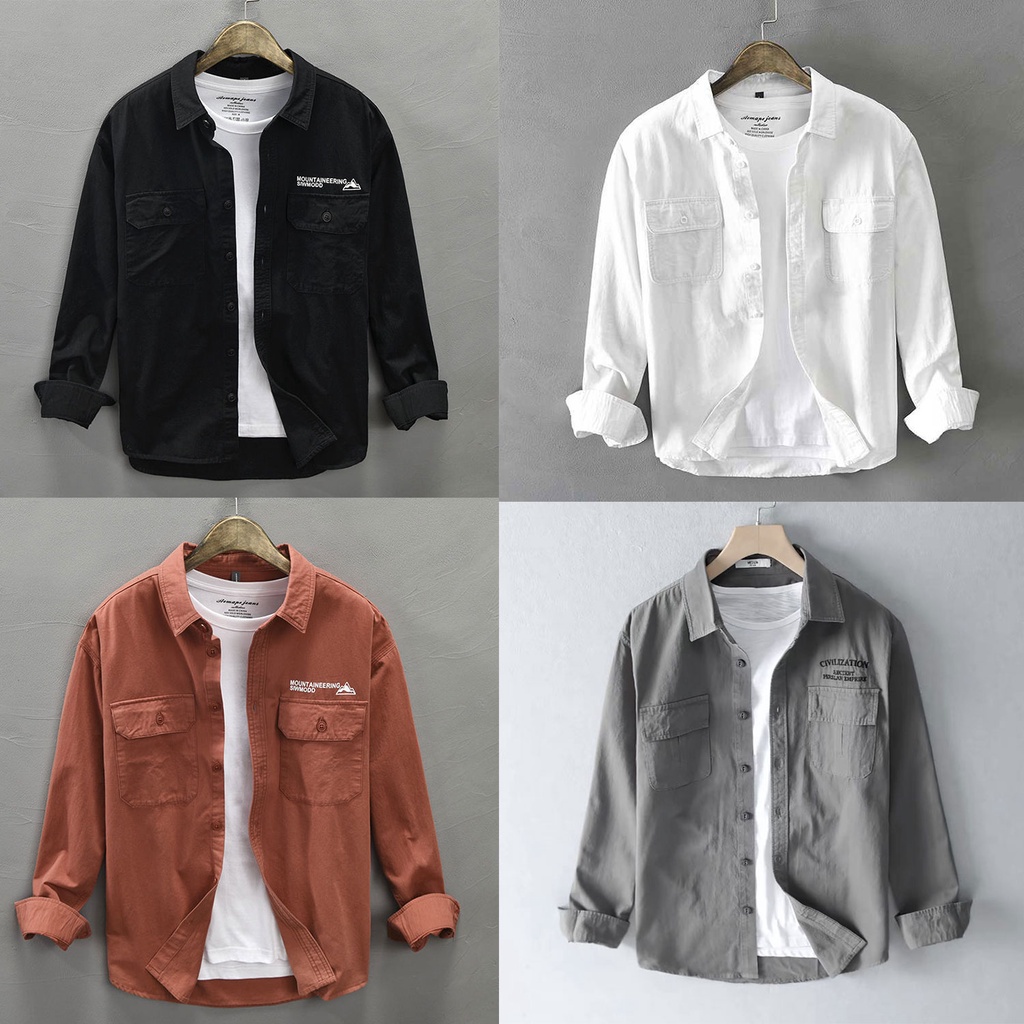 Áo sơ mi basic 5 Màu chất kaki cao cấp, Áo sơ mi nam nữ cực đẹp Năm 2023 - VIPC