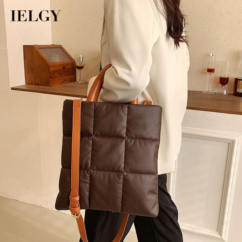 Túi Đeo Vai Bằng cotton Sức Chứa Lớn Họa Tiết Kẻ Sọc Cho Nữ