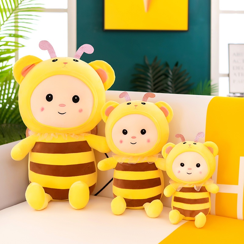 Gấu Bông - Thú Bông Ong kẻ Siêu Cute Đáng Yêu Cho Bé Kích Thước 23cm