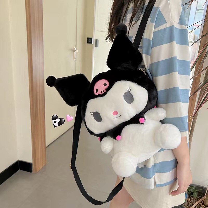 Balo gấu bông kurumi lông xù size to-balo gấu bông cao cấp