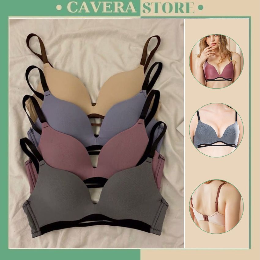 Áo ngực thun lạnh tạo khe tôn ngực gợi cảm, áo lót không gọng mềm mịn thoáng mát A789