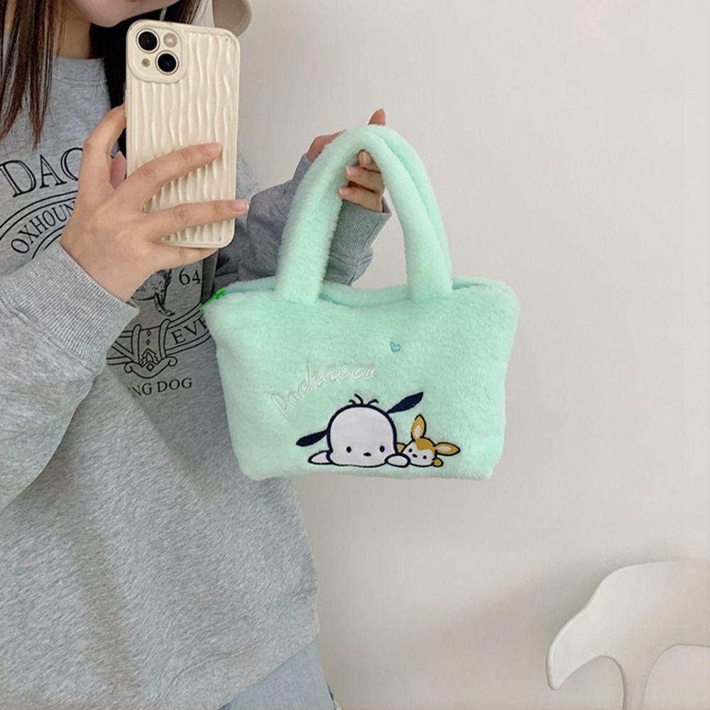 Túi Xách Tay Nhẹ In Họa Tiết Hoạt Hình Kuromi Melody Dễ Thương Thời Trang Cho Nữ