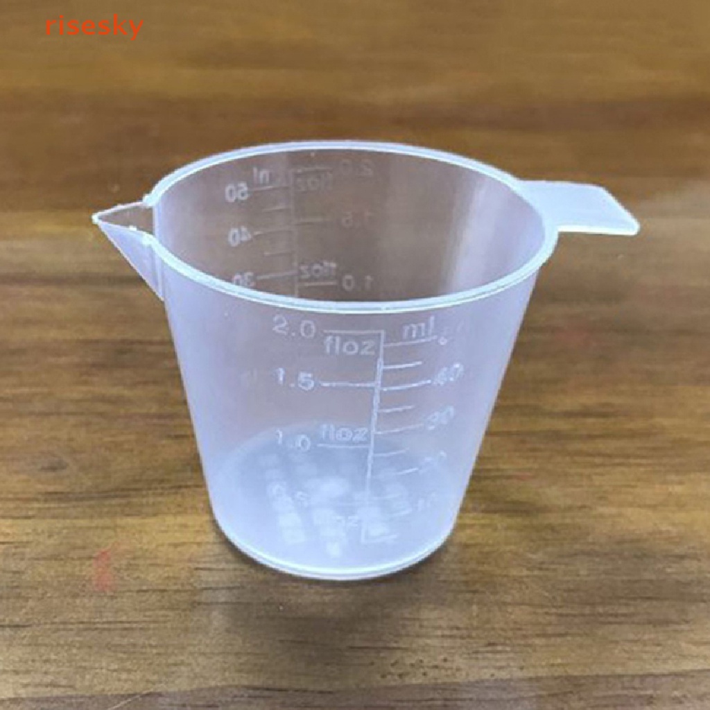 Set 2 Cốc Nhựa Đo Lường Đa Năng Cho Phòng Thí Nghiệm / Nhà Bếp