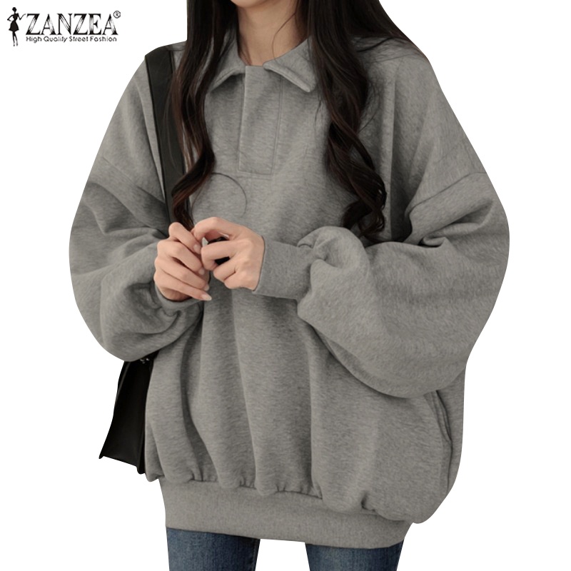 ZANZEA Áo Hoodie Dài Tay Phong Cách Hàn Quốc Năng Động Trẻ Trung Dành Cho Nữ | BigBuy360 - bigbuy360.vn