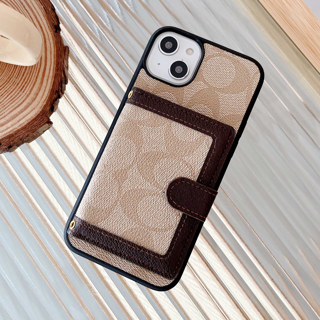 Ốp Điện Thoại Da Kèm Ngăn Đựng Thẻ Đeo Chéo Sang Trọng Cho iPhone 14Pro Max 13promax 12 11 xsmax xr xs 7P