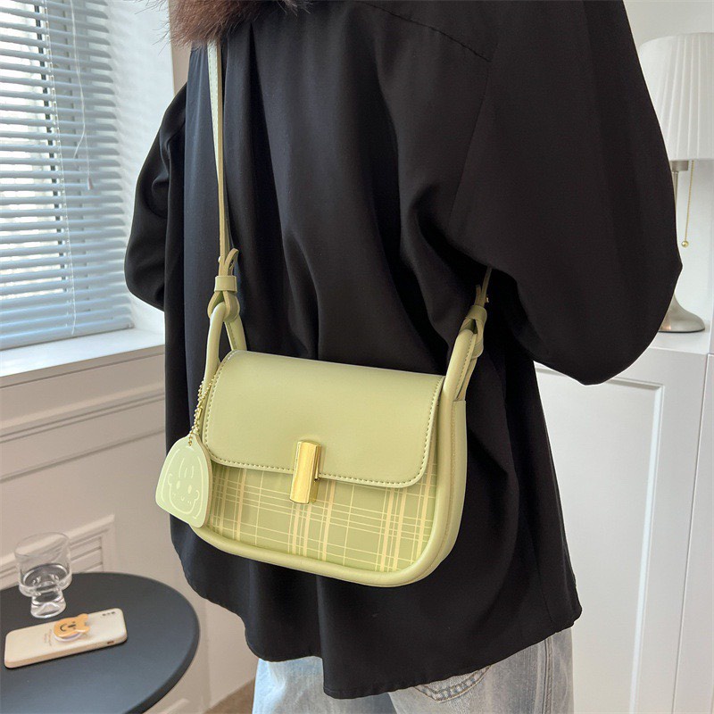 Túi đeo chéo túi xách nữ họa tiết kẻ sọc chất da cao cấp SMN441