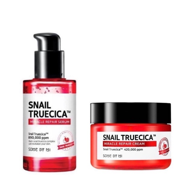 Combo Serum + Kem Dưỡng Phục Hồi Da Some By Mi Snail Truecica Fullsize