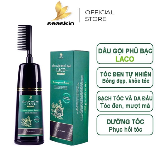Dầu Gội Phủ Bạc Laco Black Hair giúp tóc đen tự tin sau 9 phút dung tích 200ml