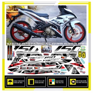TEM RỜI EXCITER 150 TRẮNG ĐỎ ĐEN