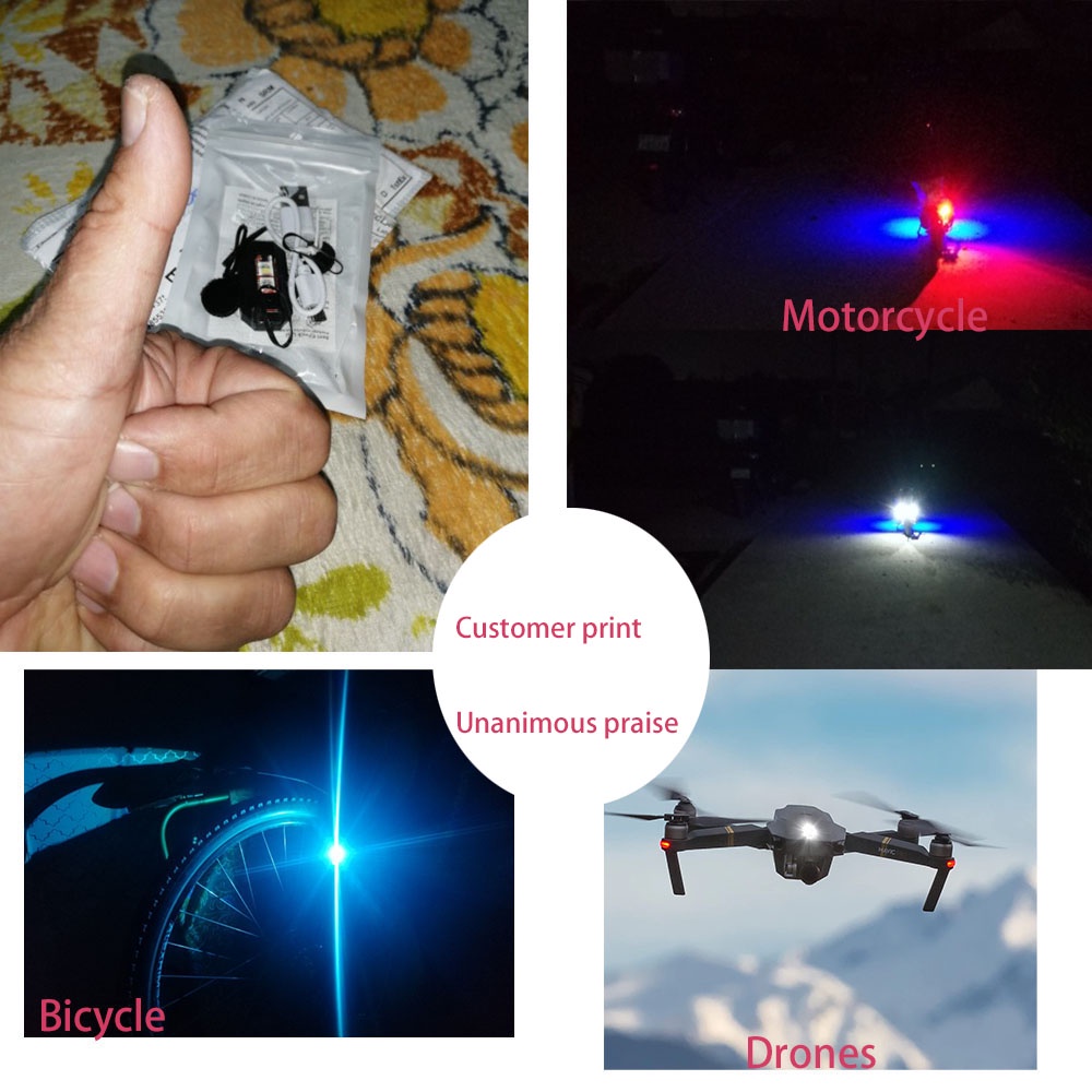 Đèn LED Xi Nhan Mini Chống Va Chạm 7 Màu Thông Dụng Cho Xe Máy