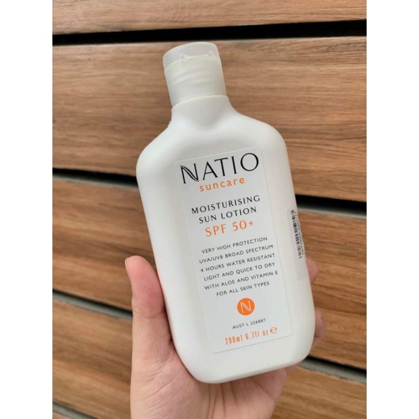 [Date T7/2023] Kem chống nắng Úc Natio SPF 50+ 200ml