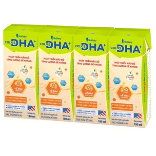 (HSD T10-2026) Thùng 48 Hộp Sữa Bột Pha Sẵn Vitadairy Colosbaby DHA+ 180ml.