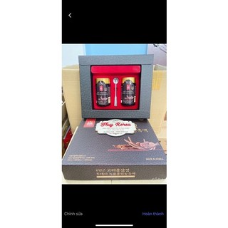 Cao hồng sâm linh chi hàn quốc, hộp 2 lọ x 240gr