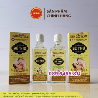 Tinh dầu tràm nguyên Chất Bé Thơ (Có tem chống hàng giả)⚡𝐂𝐡𝐢́𝐧𝐡 𝐇𝐚̃𝐧𝐠⚡Loại Chai Màu Vàng 50ml & 100ml, dầu tràm huế