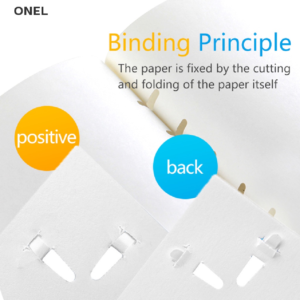 On Book Giấy Dập Ghim Mini Di Động Không Cần Bấm Ghim Cho Trường Học Văn Phòng my