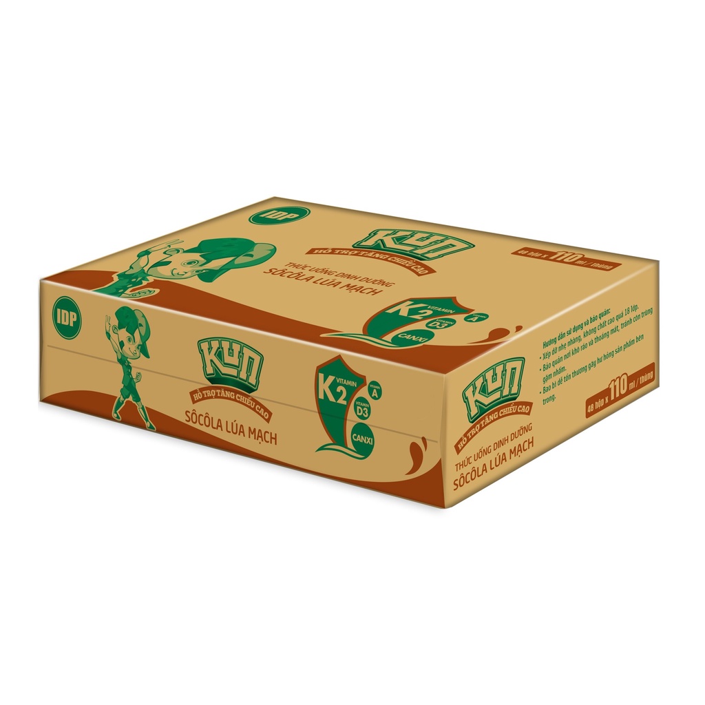 Kun sữa Sôcôla lúa mạch thùng 48 hộp x110ml