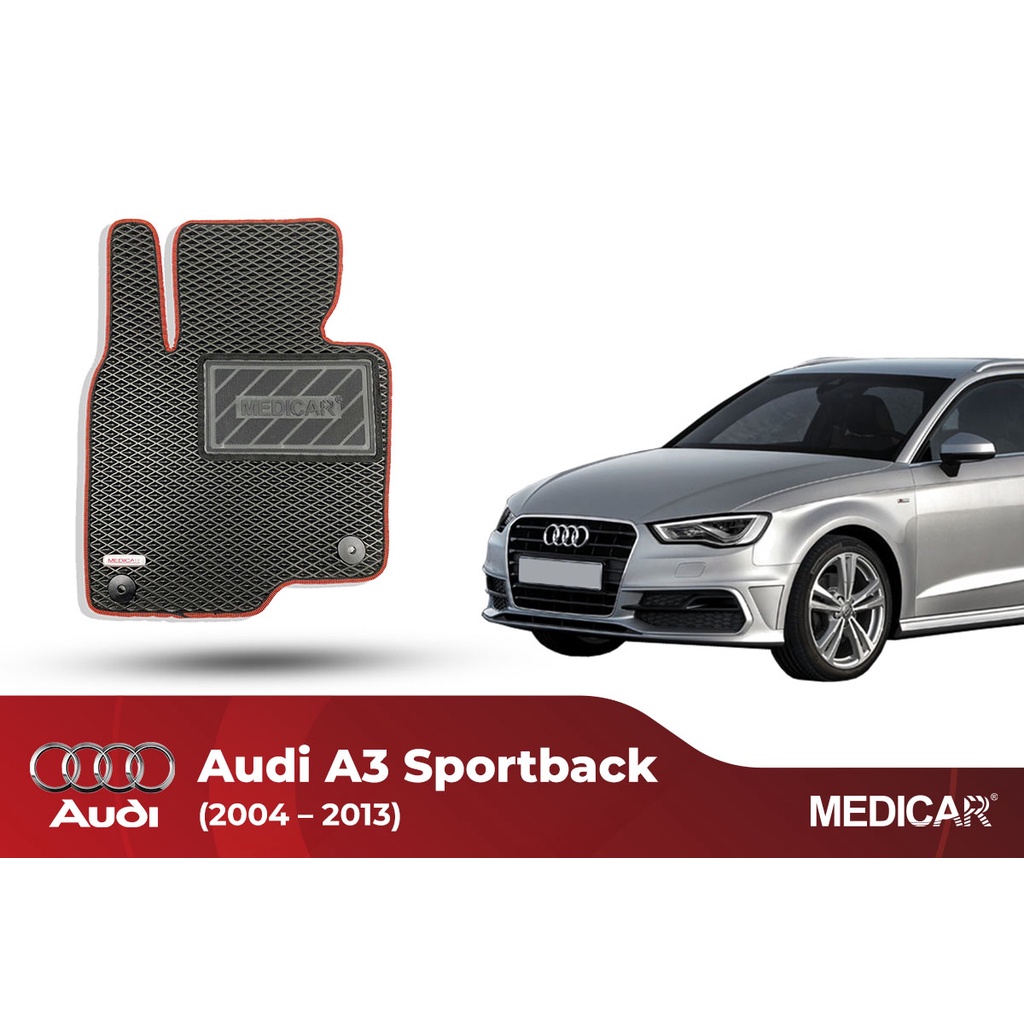 Thảm lót sàn ô tô Medicar xe Audi A3 Sportback (2004–2013)  - chống nước, không mùi, ngăn bụi bẩn