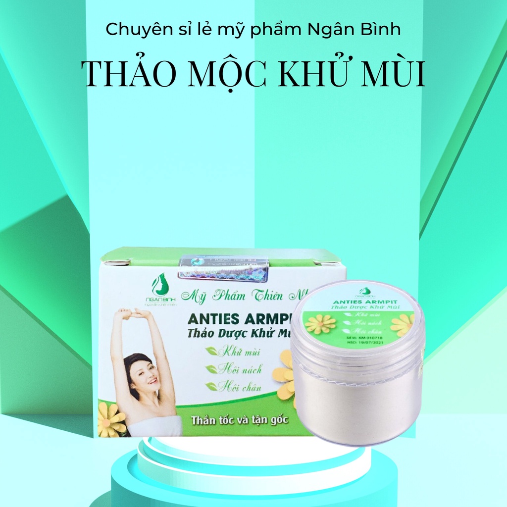 (Liệu trình khử mùi hôi nách) Bộ 2 lọ Thảo mộc hôi nách Ngân Bình chính hãng có tem QR,thảo mộc khử mùi hôi nách hôi châ