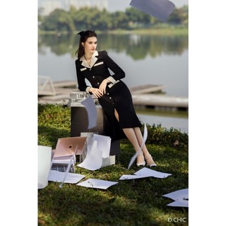 Váy bổ mảnh phối cổ 2 ve D.CHIC MS: 2813193