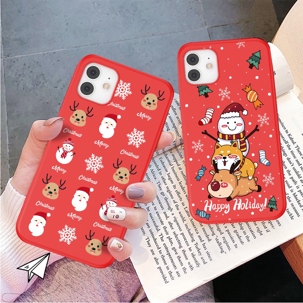 Ốp Điện Thoại TPU Chống Bụi Hình Ông Già Noel Cho iphone 11 Pro Max 12 13 Mini X XR XS Max 7 8 Plus
