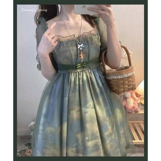 Váy/ Đầm Lolita Tiểu Thư OP - Kèm ảnh thật, váy đầm công chúa,dự tiệc, tiểu thư, nàng thơ, sang chảnh