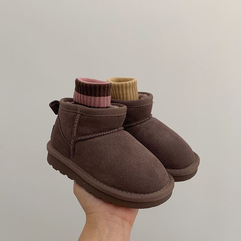 Giày Bốt Đi Tuyết Trẻ Em. Giày Bốt cotton Lót Nhung Dày Dặn Giữ Ấm Chống Trượt Thời Trang Mùa Đông Cho Bé