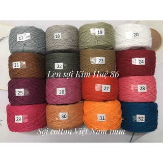 Sợi cotton việt nam 1mm ( từ màu 41 đến màu 60)