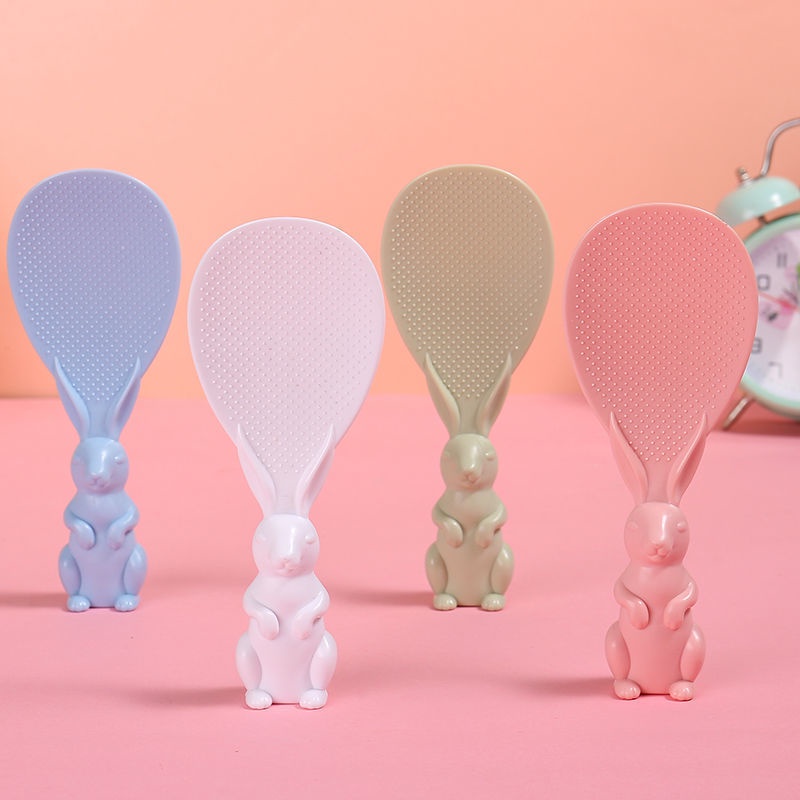 Vá múc/ mui xới cơm hình chú thỏ dễ thương lúa mạch có đế đứng chống dính, chịu nhiệt tốt khogiasi.247