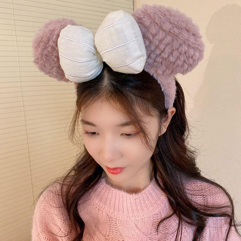 Băng Đô Cài Tóc Hình Gấu Hoạt Hình Lấp Lánh Thời Trang Hàn Quốc Cho Bé